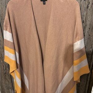 Talbots Women's Cape in Tan and Yellow